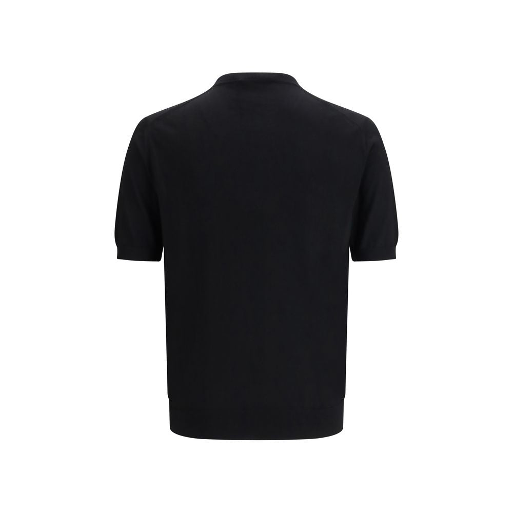 Prada T-Shirt aus schwarzer Fleece-Wolle