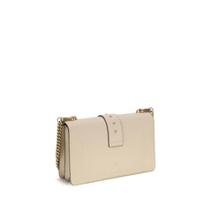 PINKO Beige Calf Leather Bos Taurus Shoulder Bag