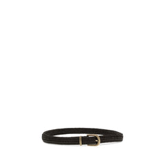 Brunello Cucinelli Zwarte Kalfsleren Bos Taurus Regular Riem