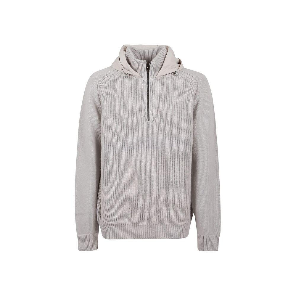 Herno Hoodie aus grauer Wolle