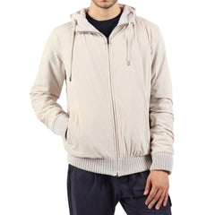 Herno Grijze wollen bomber