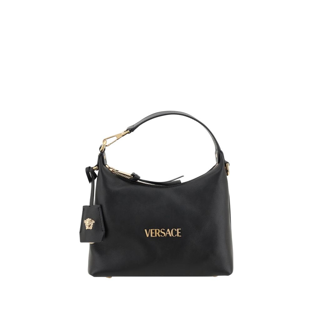 Versace Handtasche aus schwarzem Kalbsleder Bos Taurus
