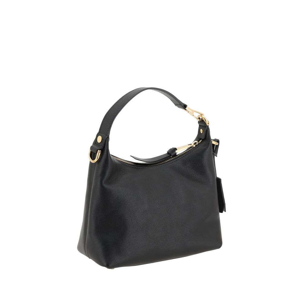 Versace Handtasche aus schwarzem Kalbsleder Bos Taurus
