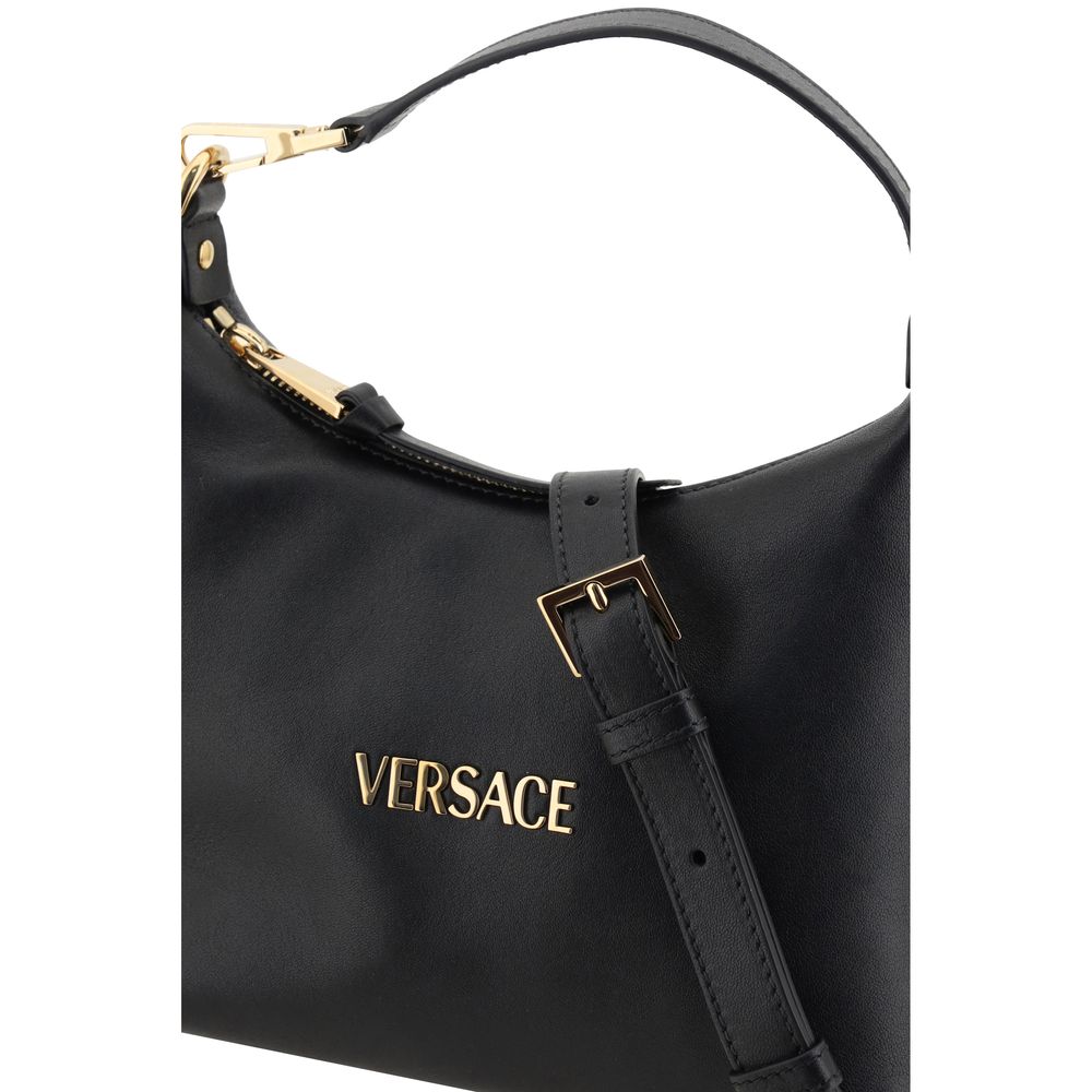 Versace Handtasche aus schwarzem Kalbsleder Bos Taurus