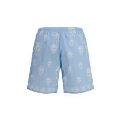 Alexander McQueen Blauwe Polyamide Korte Broek