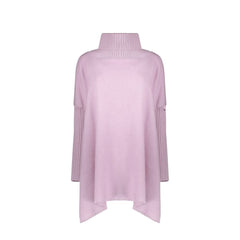 Herno Poncho aus violetter Schurwolle