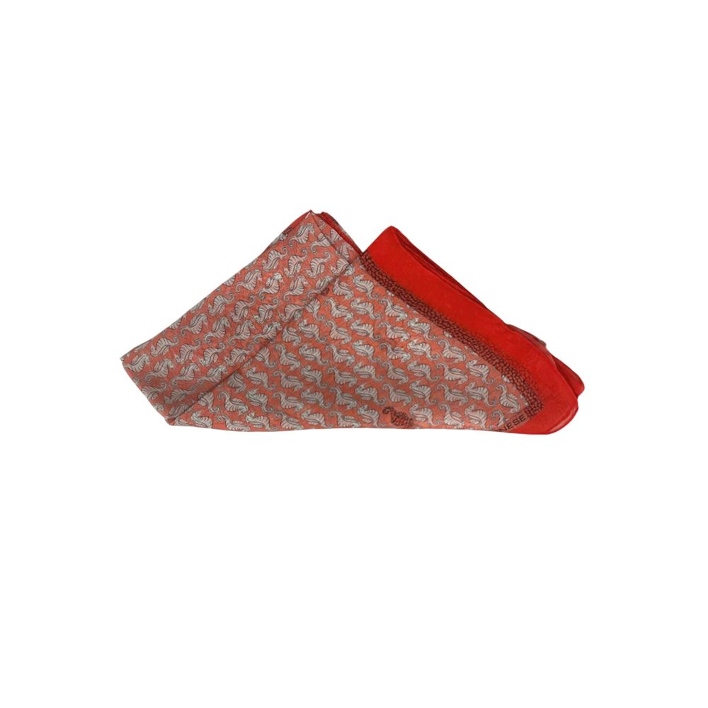 Borbonese rotes Seidenhalstuch für Damen
