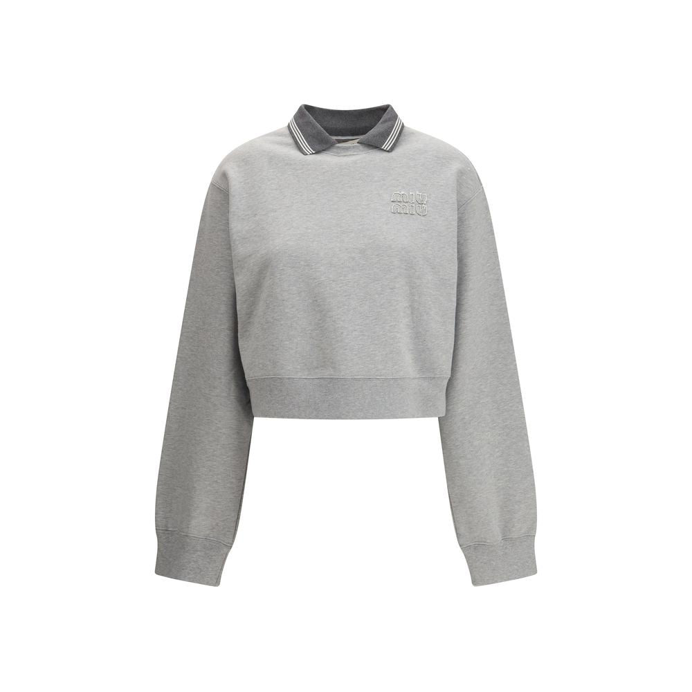 Miu Miu Grau Baumwoll-Sweatshirt