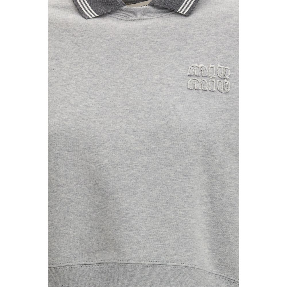 Miu Miu Grau Baumwoll-Sweatshirt