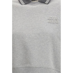 Miu Miu Grau Baumwoll-Sweatshirt
