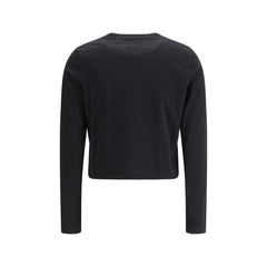 Loulou De Saison Zwart Katoenen T-shirt met Lange Mouwen