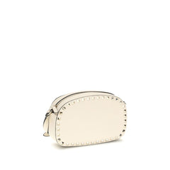Valentino Garavani Beige Calf Leather Bos Taurus Shoulder Bag