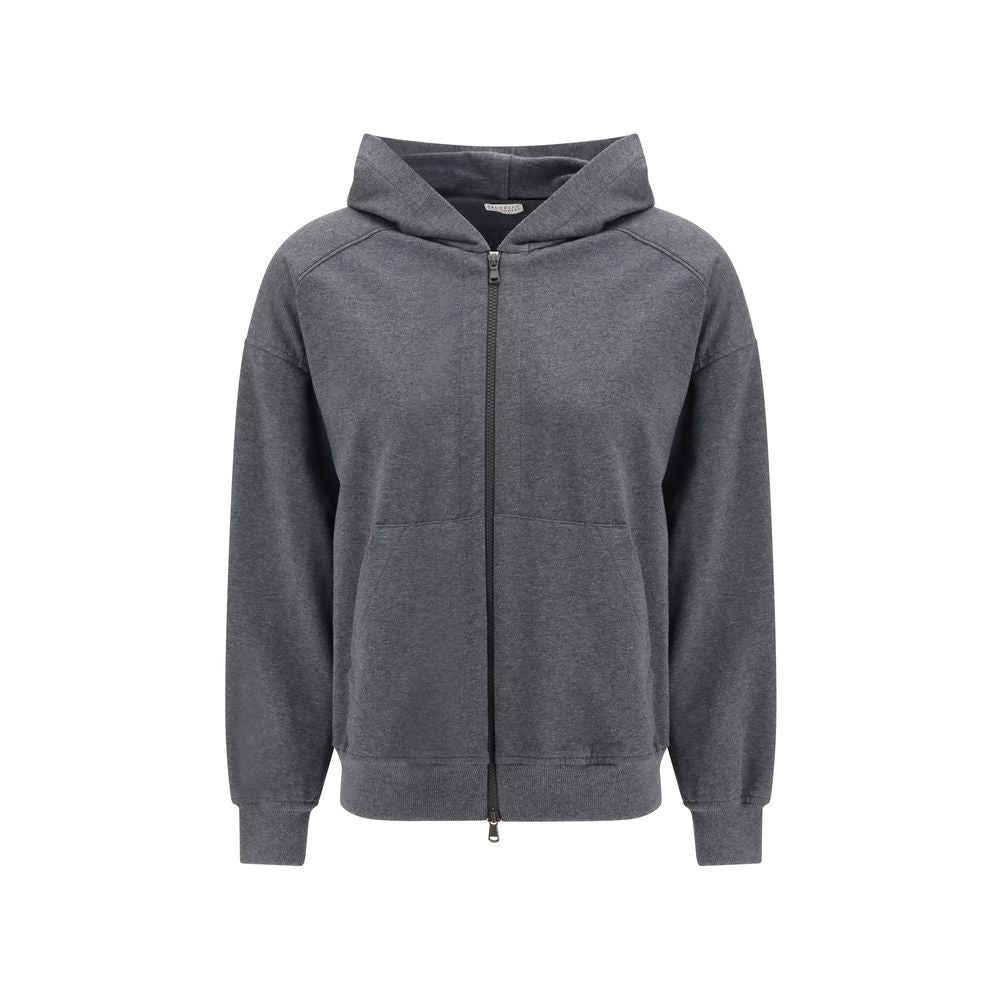 Brunello Cucinelli Grau Baumwoll-Sweatshirt