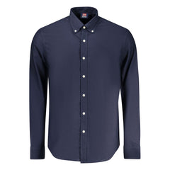 Noorwegen 1963 Blauw Katoenen Herenoverhemd