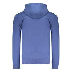 Coveri Moving Blue Cotton Men's Hoodie Sweatshirt