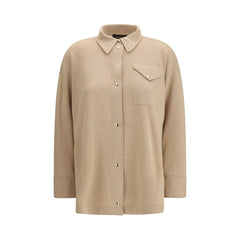 Fabiana Filippi Beiges Fleece Wollkleidhemd