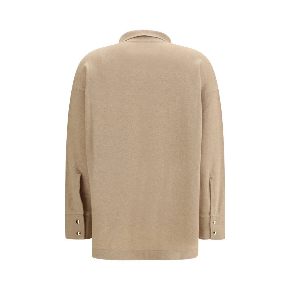 Fabiana Filippi Beiges Fleece Wollkleidhemd