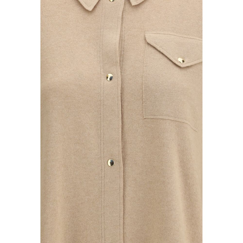 Fabiana Filippi Beiges Fleece Wollkleidhemd