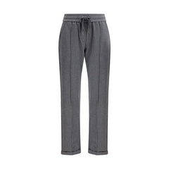 Brunello Cucinelli Gray Cotton Athletic Pants