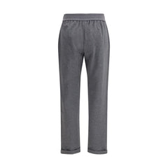 Brunello Cucinelli Gray Cotton Athletic Pants