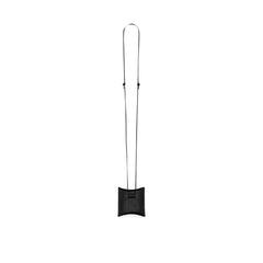 Saint Laurent AirPod-Halter aus schwarzem Kalbsleder