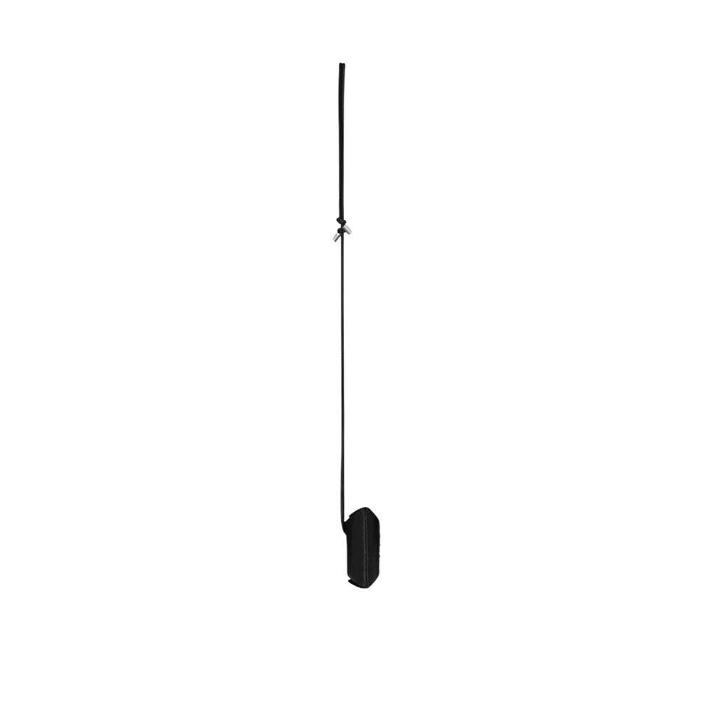 Saint Laurent AirPod-Halter aus schwarzem Kalbsleder
