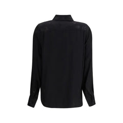 Alexander McQueen Schwarzes Hemd aus Viskose mit Muster