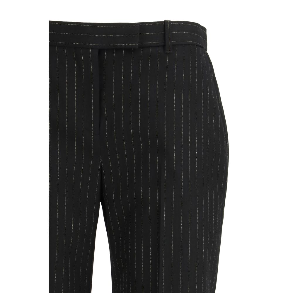 Alexander McQueen Zwarte Wollen Oves Aries Pantalon