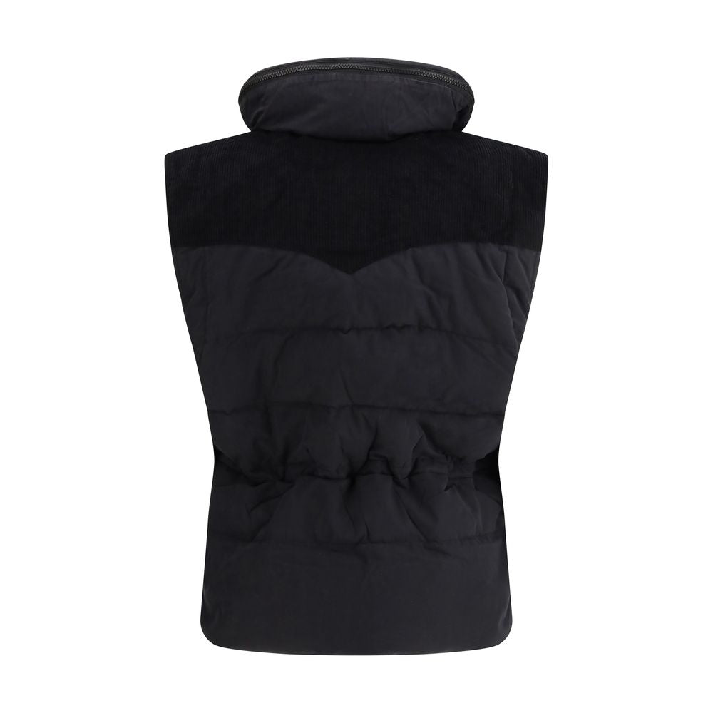 Marant Etoile Schwarze ärmellose Jacke aus Polyamid