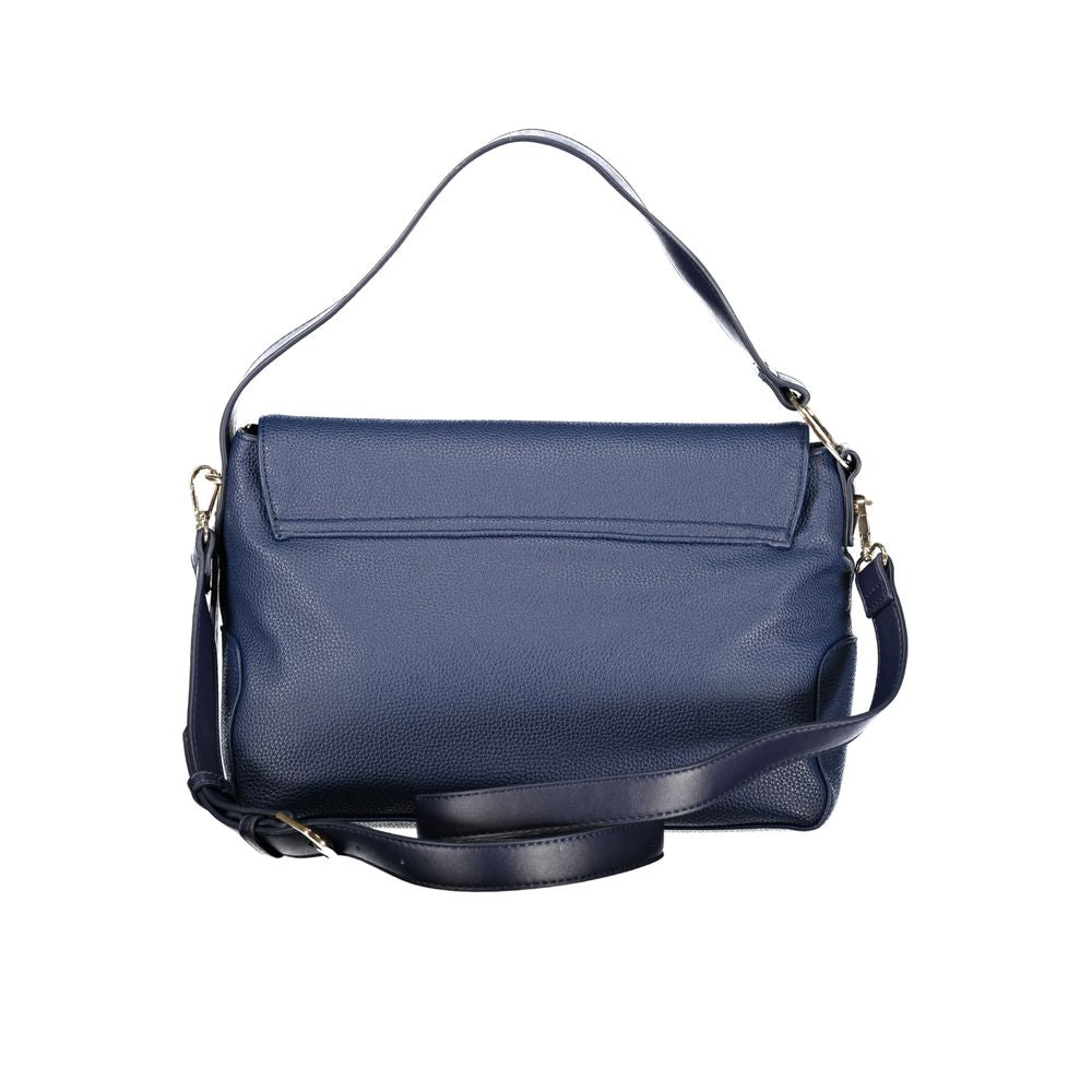 Mario Valentino Damen-Umhängetasche aus blauem Polyurethan