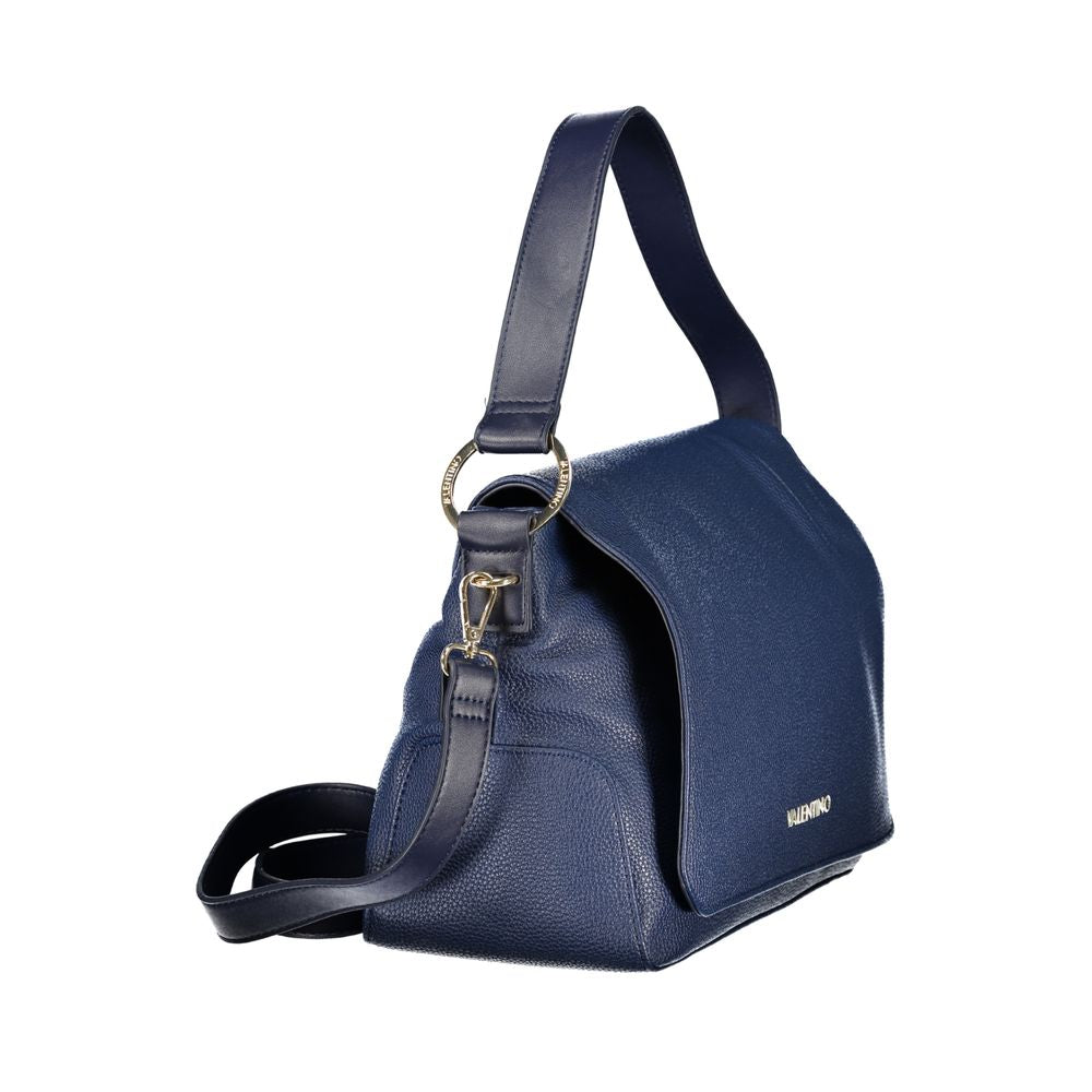 Mario Valentino Damen-Umhängetasche aus blauem Polyurethan