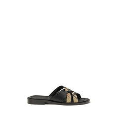 Burberry Sandalen aus schwarzem Kalbsleder (Bos Taurus)