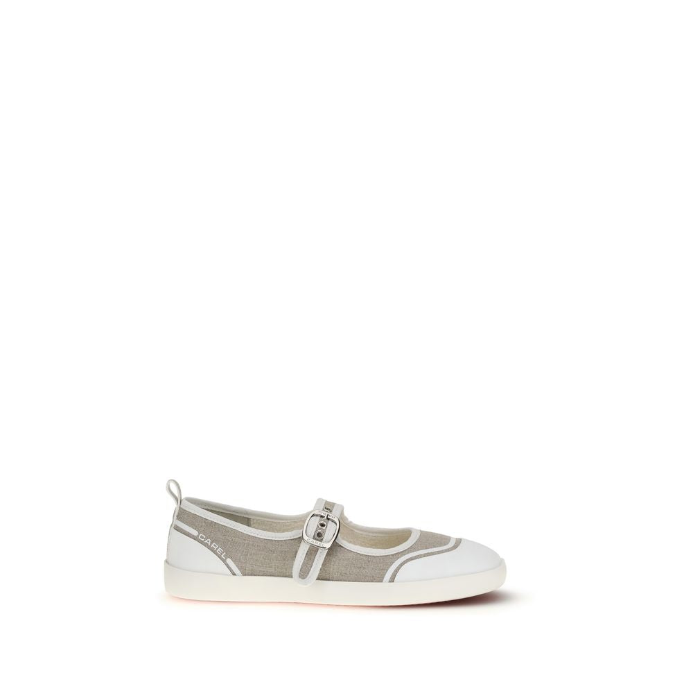 Carel Paris Beige Baumwoll-Ballerinas