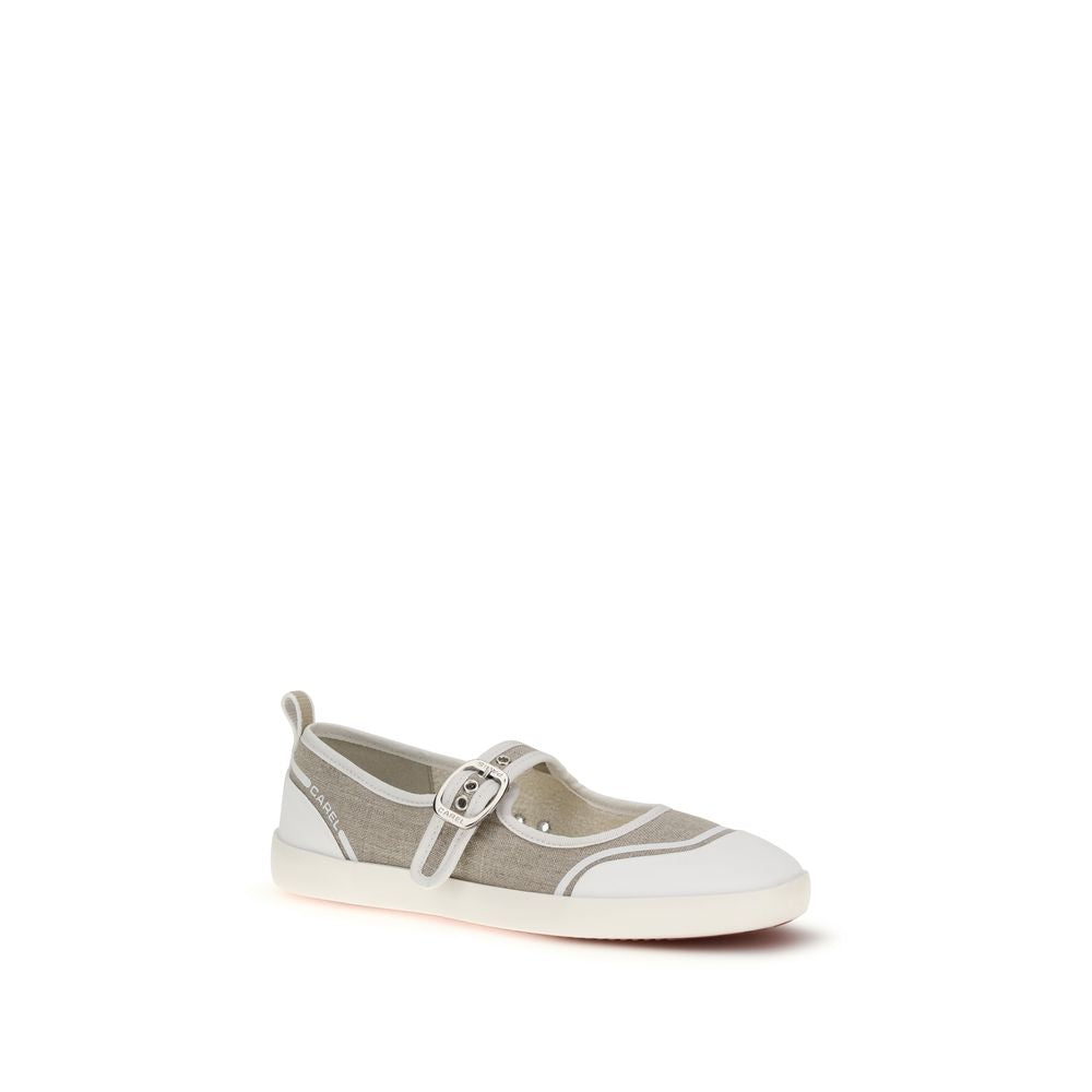 Carel Paris Beige Baumwoll-Ballerinas