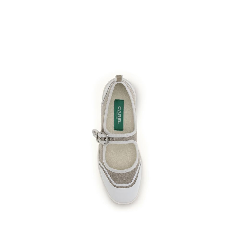 Carel Paris Beige Baumwoll-Ballerinas