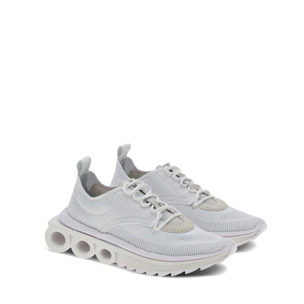 Salvatore Ferragamo Weiße Nylon-Athletik-Sneakers