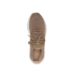 Gianvito Rossi Bruine stoffen atletische sneakers