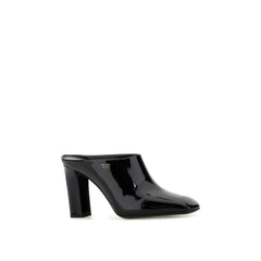 Prada Pantoletten aus schwarzem Kalbsleder