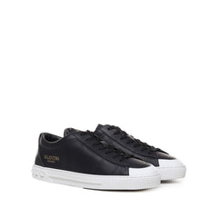 Valentino Garavani Black Calfskin Sneakers