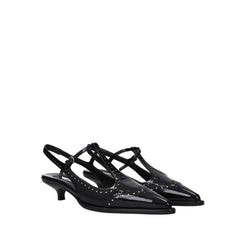 Miu Miu Mid-Heel-Pumps aus schwarzem Kalbsleder