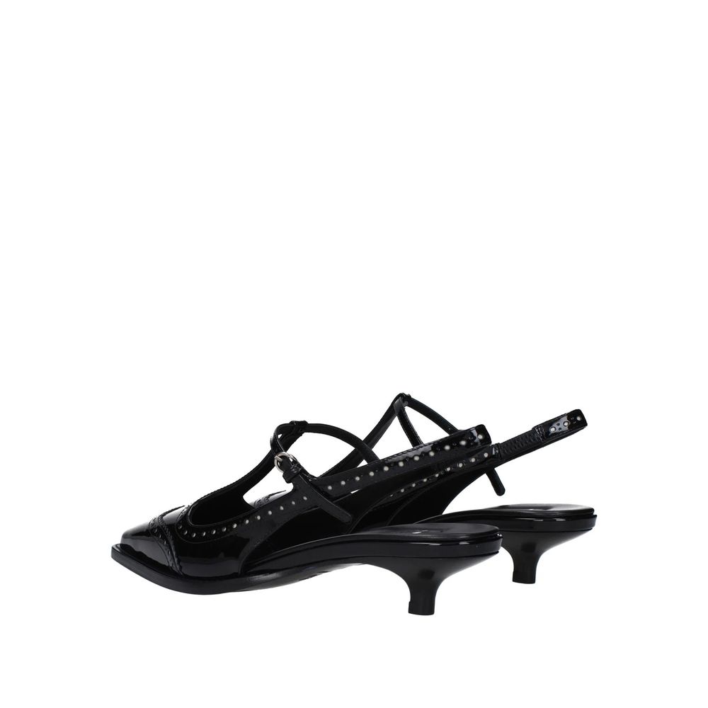 Miu Miu Mid-Heel-Pumps aus schwarzem Kalbsleder