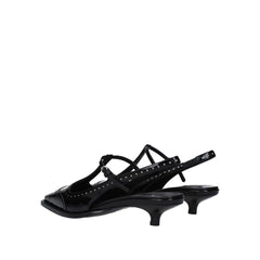 Miu Miu Mid-Heel-Pumps aus schwarzem Kalbsleder