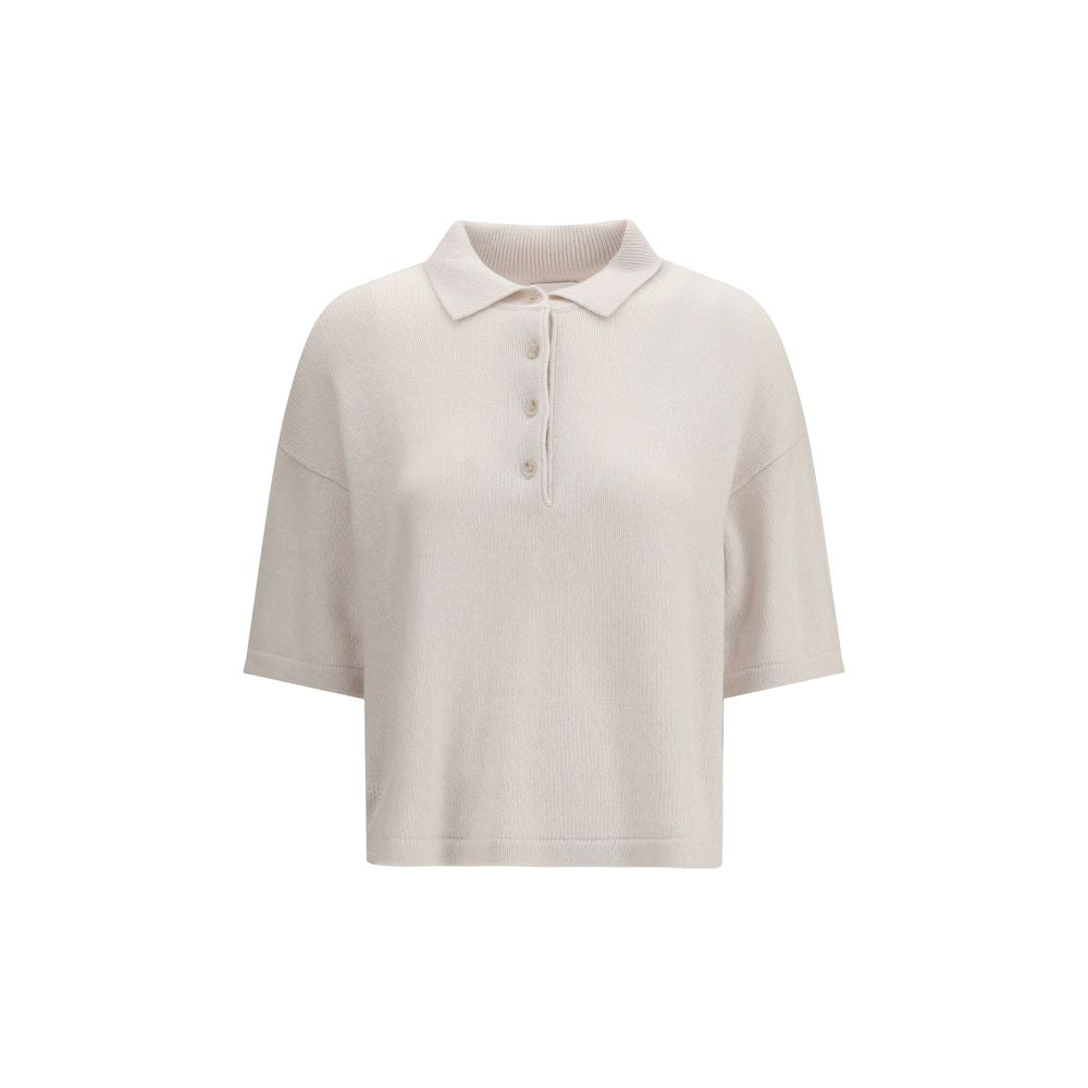 Allude Beiges Kaschmir-Polohemd
