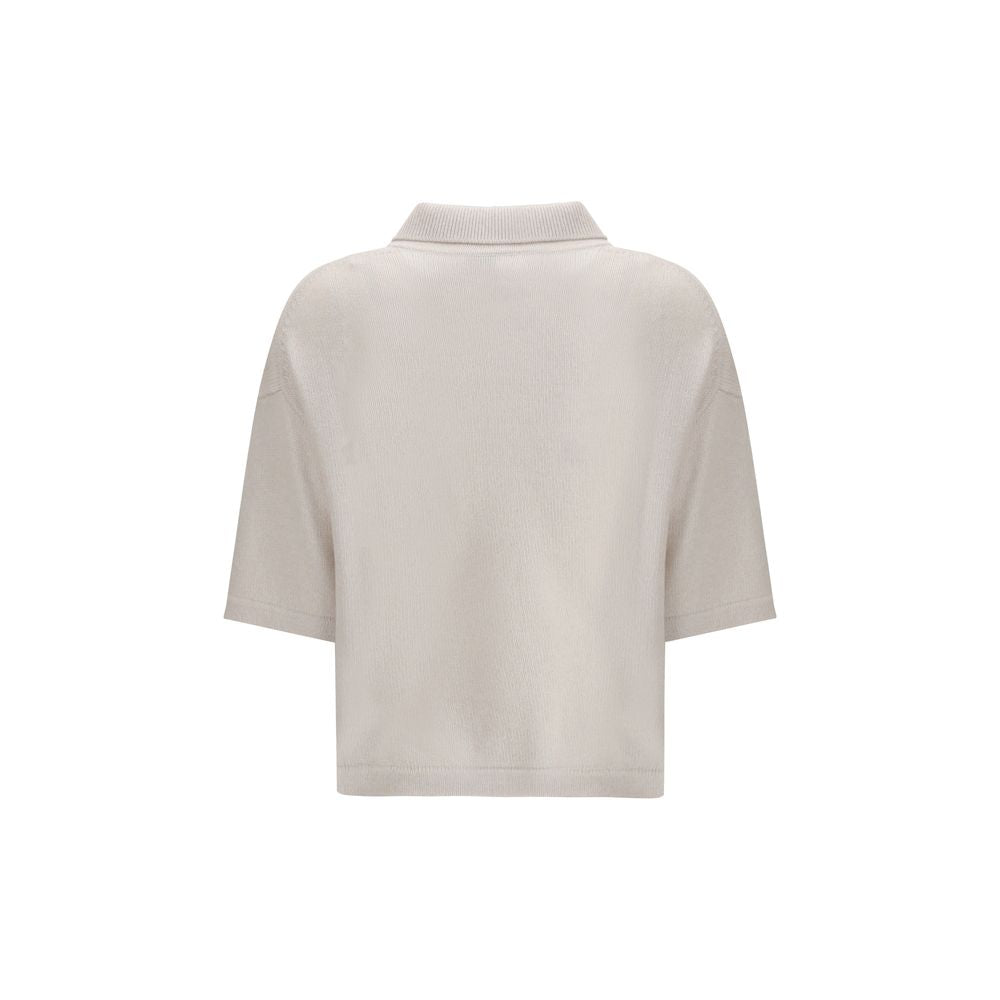 Allude Beiges Kaschmir-Polohemd