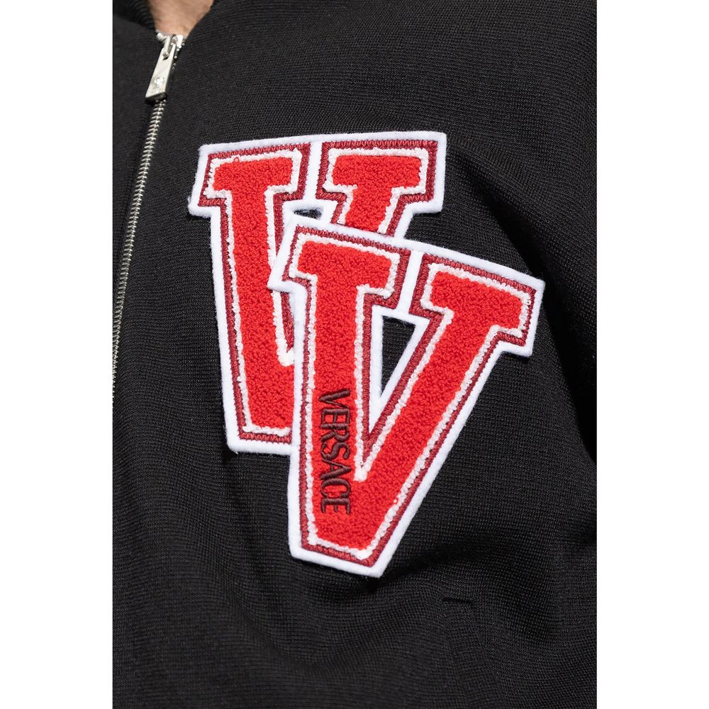 Versace Zwarte Bomberjack van Scheerwol
