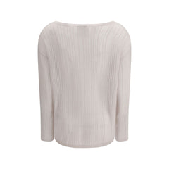 Allude Kaschmirpullover in Weiß