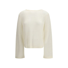 Allude Sweatshirt aus weißer Fleece-Wolle
