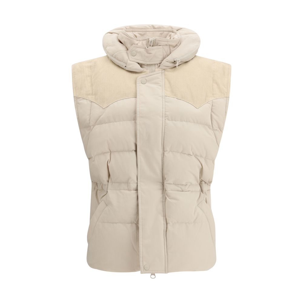 Marant Etoile Beige Mouwloos Jack van Polyamide