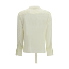 Alexander McQueen Tweekleurige Zijden Blouse