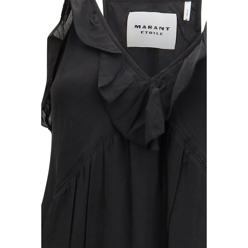Marant Etoile Schwarzes Freizeitkleid aus Baumwolle
